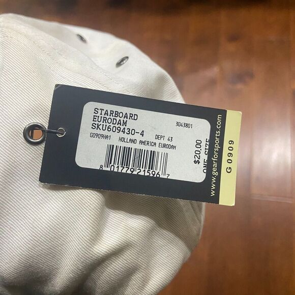 Gear Sports Vintage NWT Eurodam White Navy Embroidered Hat Cap Men's One Size - Picture 8 of 8